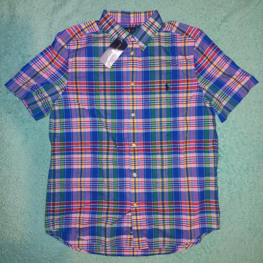 Ralph Lauren plaid short sleeve button up